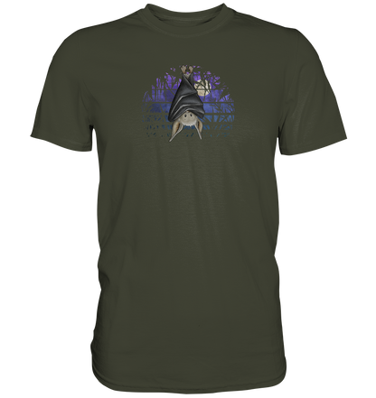 Fledermaus in blauer Nacht - Premium Shirt