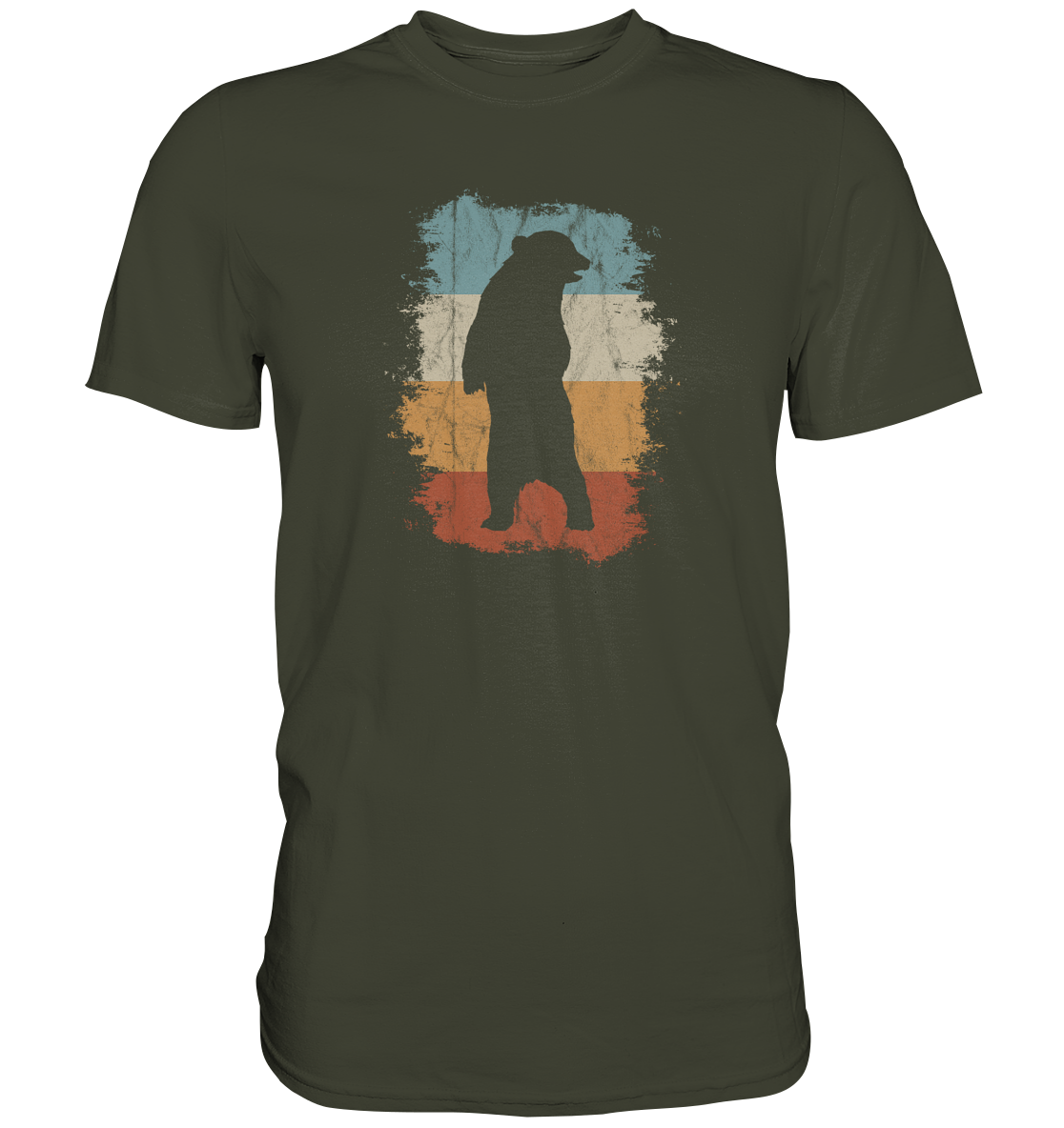 Retro Bären-Silhouette - Premium Shirt