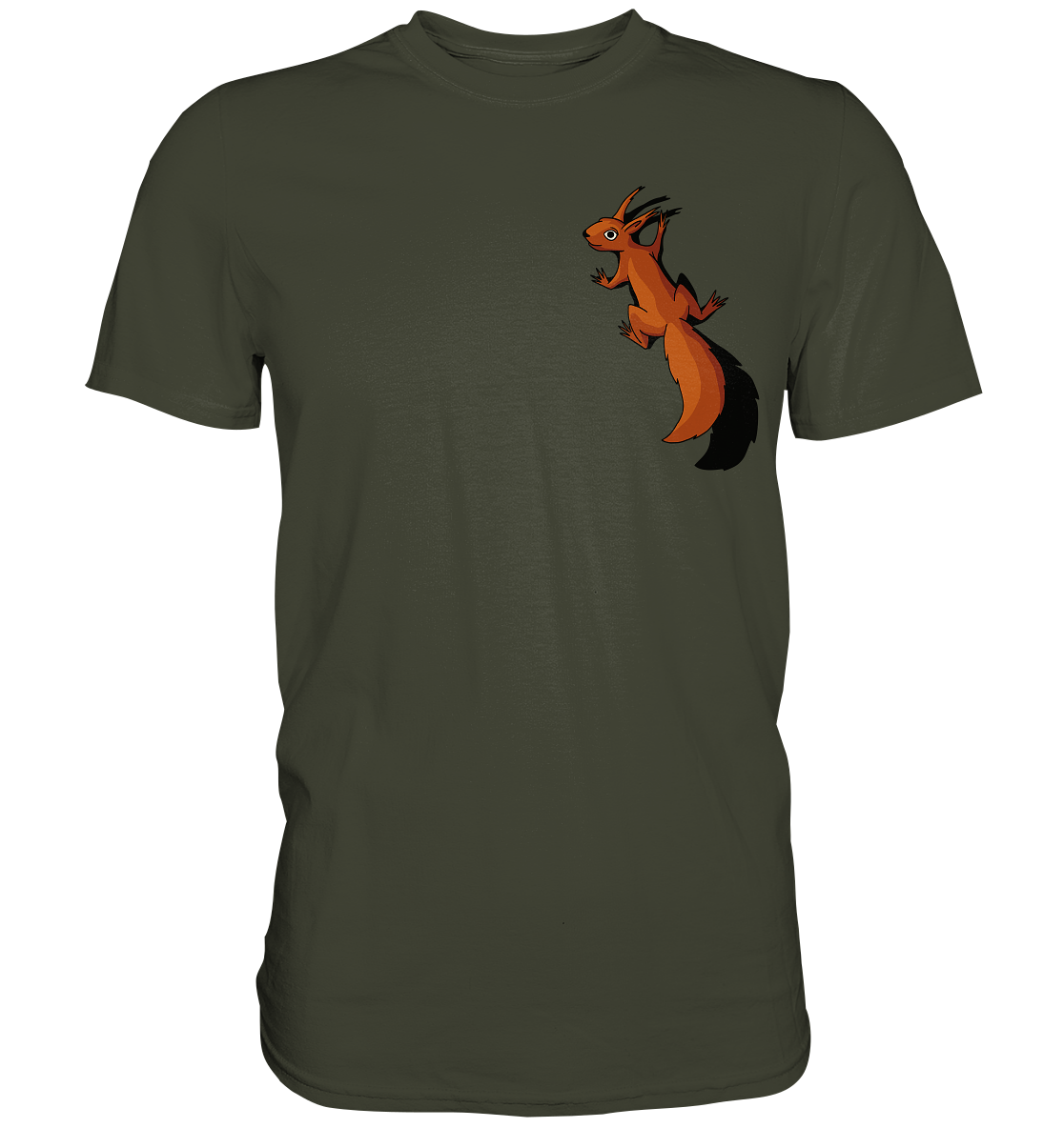 Süßes Eichhörnchen klettert - Premium Shirt