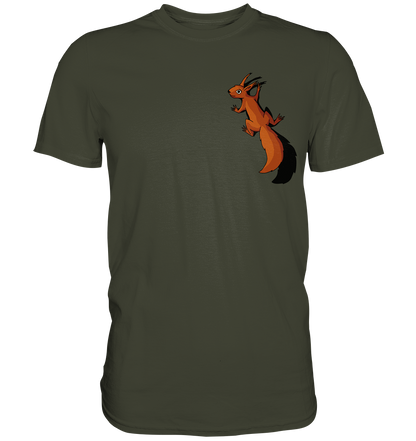 Süßes Eichhörnchen klettert - Premium Shirt