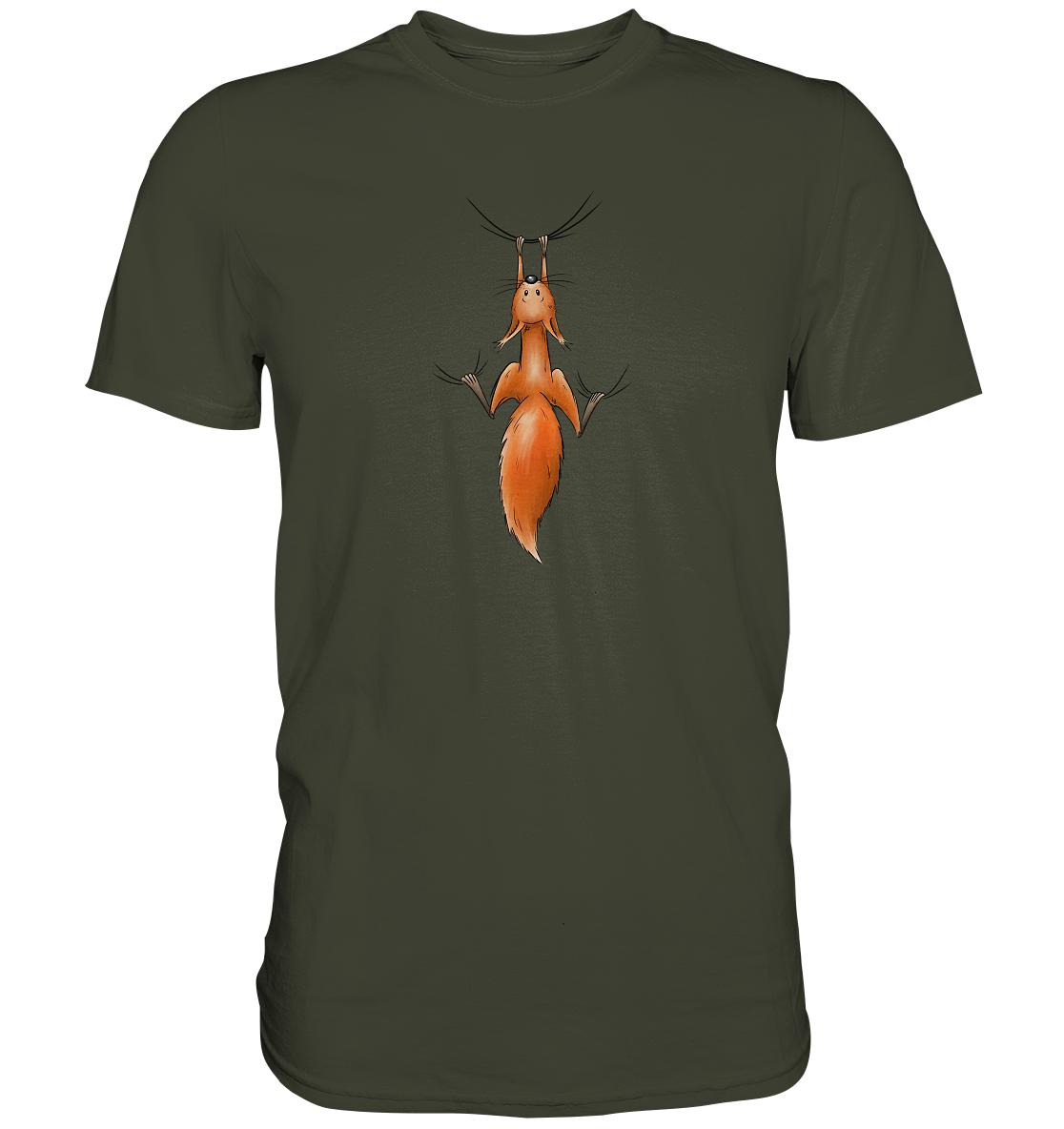 Rotes Eichhörnchen hängt ab - Premium Shirt