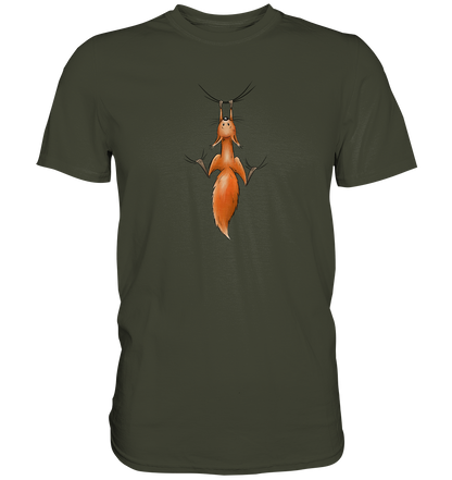 Rotes Eichhörnchen hängt ab - Premium Shirt