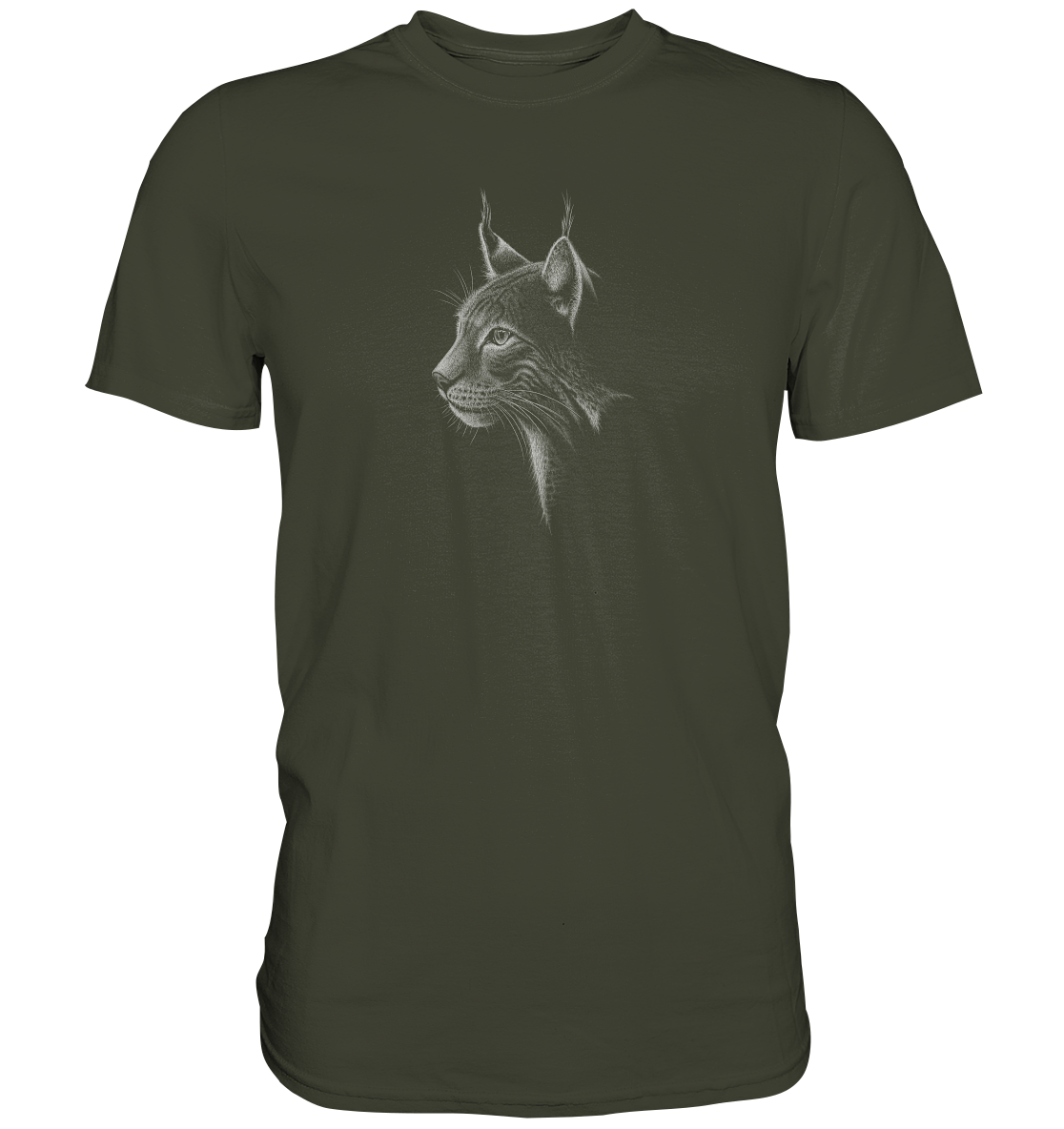 Luchs Kritzelkunst Wildkatze Illustration - Premium Shirt
