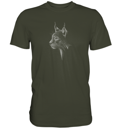 Luchs Kritzelkunst Wildkatze Illustration - Premium Shirt