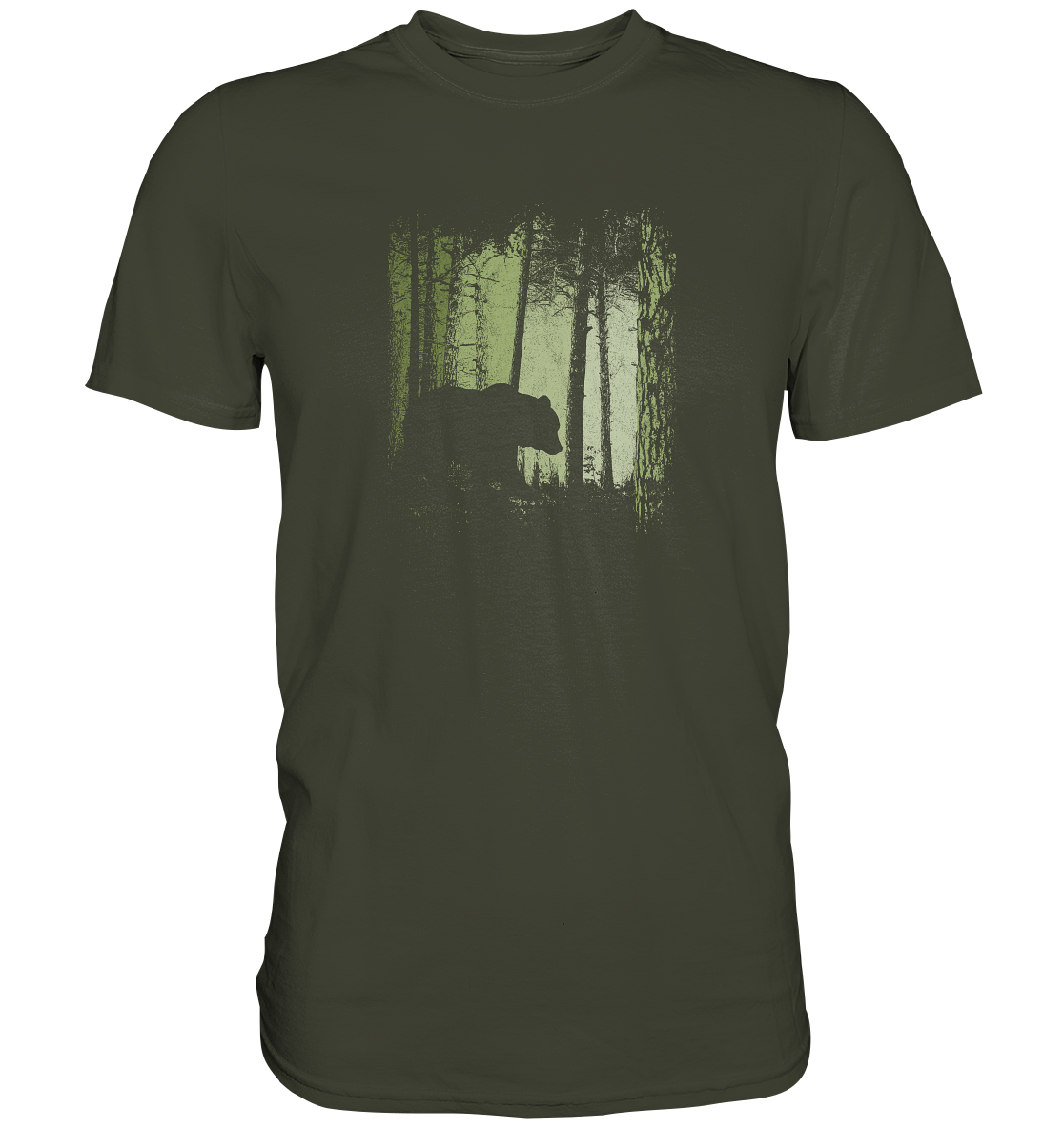 Braunbär im Zwielicht Wald - Premium Shirt