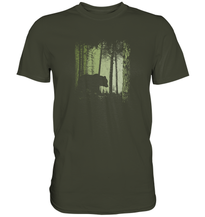Braunbär im Zwielicht Wald - Premium Shirt