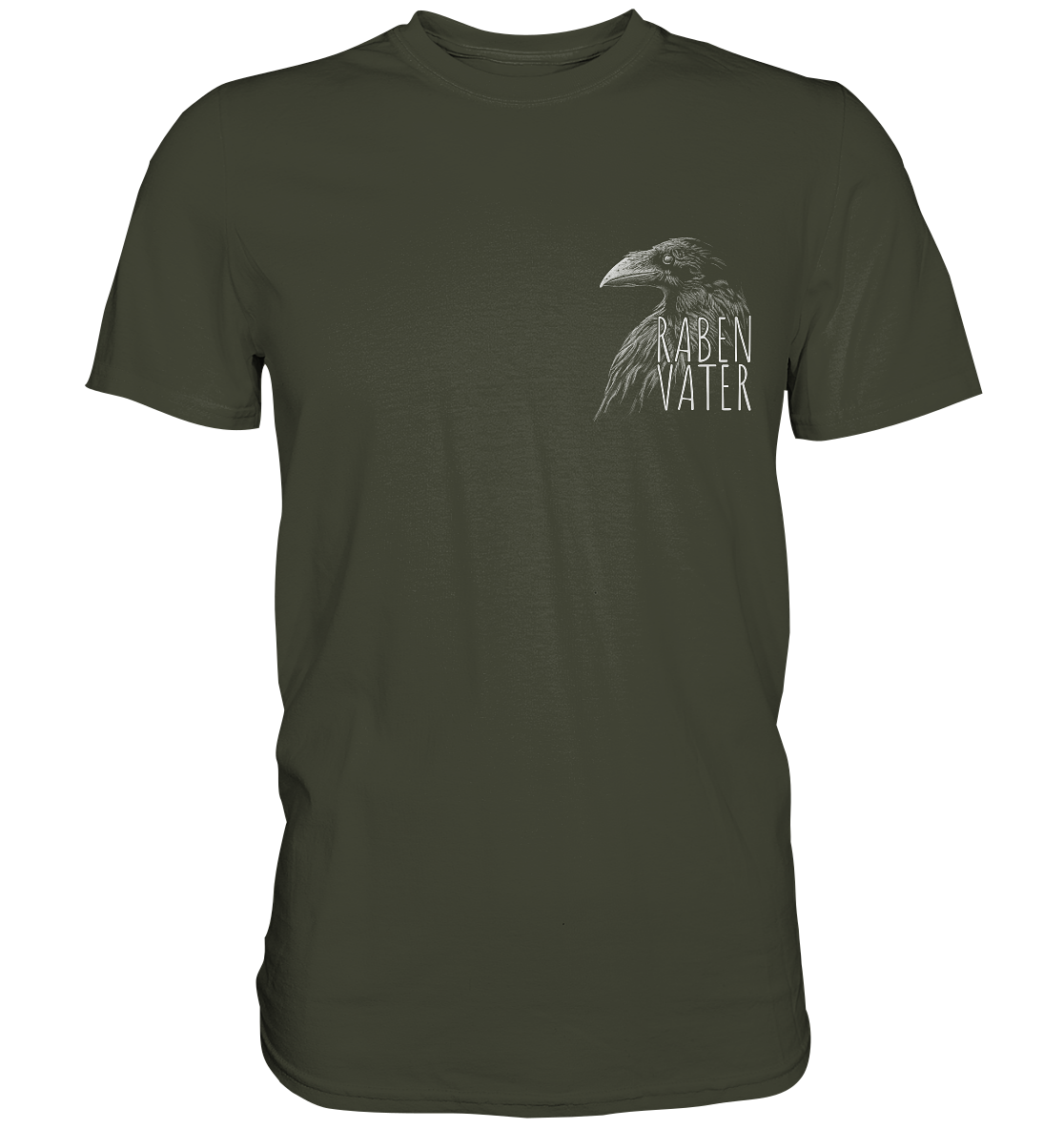 Rabenvater schwarzer Rabe Krähe - Premium Shirt
