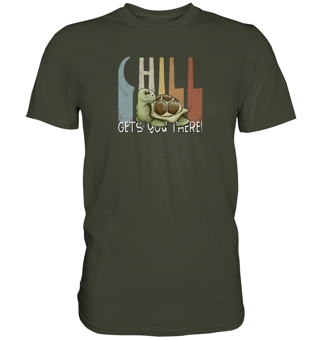 Gechillt gemütliche Schildkröte - Premium Shirt