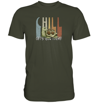 Gechillt gemütliche Schildkröte - Premium Shirt