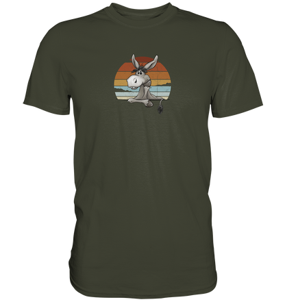 Lässiges Maultier Retro Esel - Premium Shirt