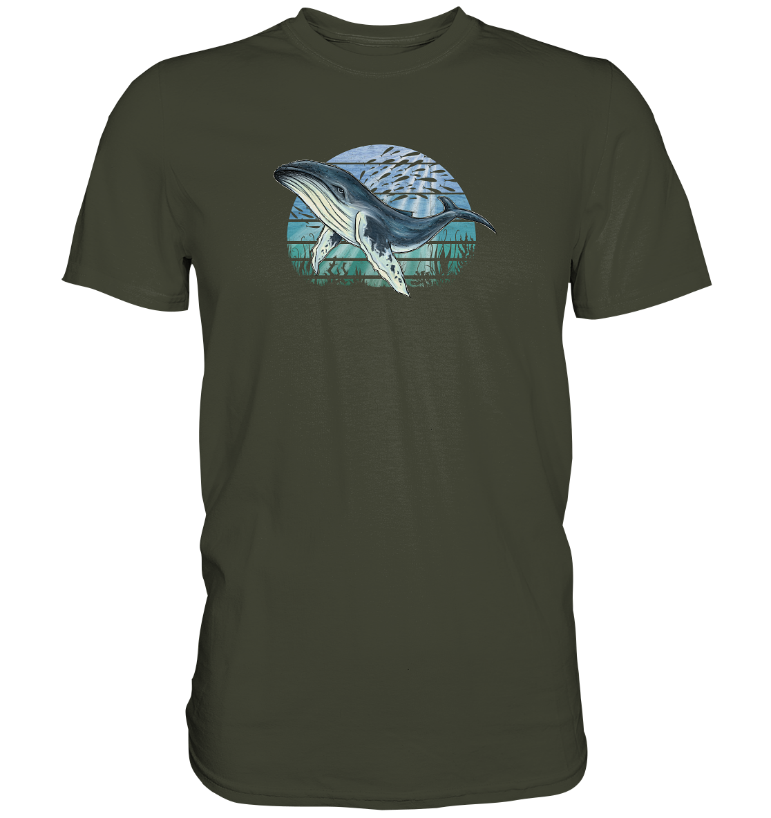 Retro Unterwasser Buckelwal - Premium Shirt