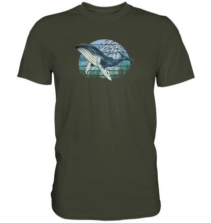 Retro Unterwasser Buckelwal - Premium Shirt
