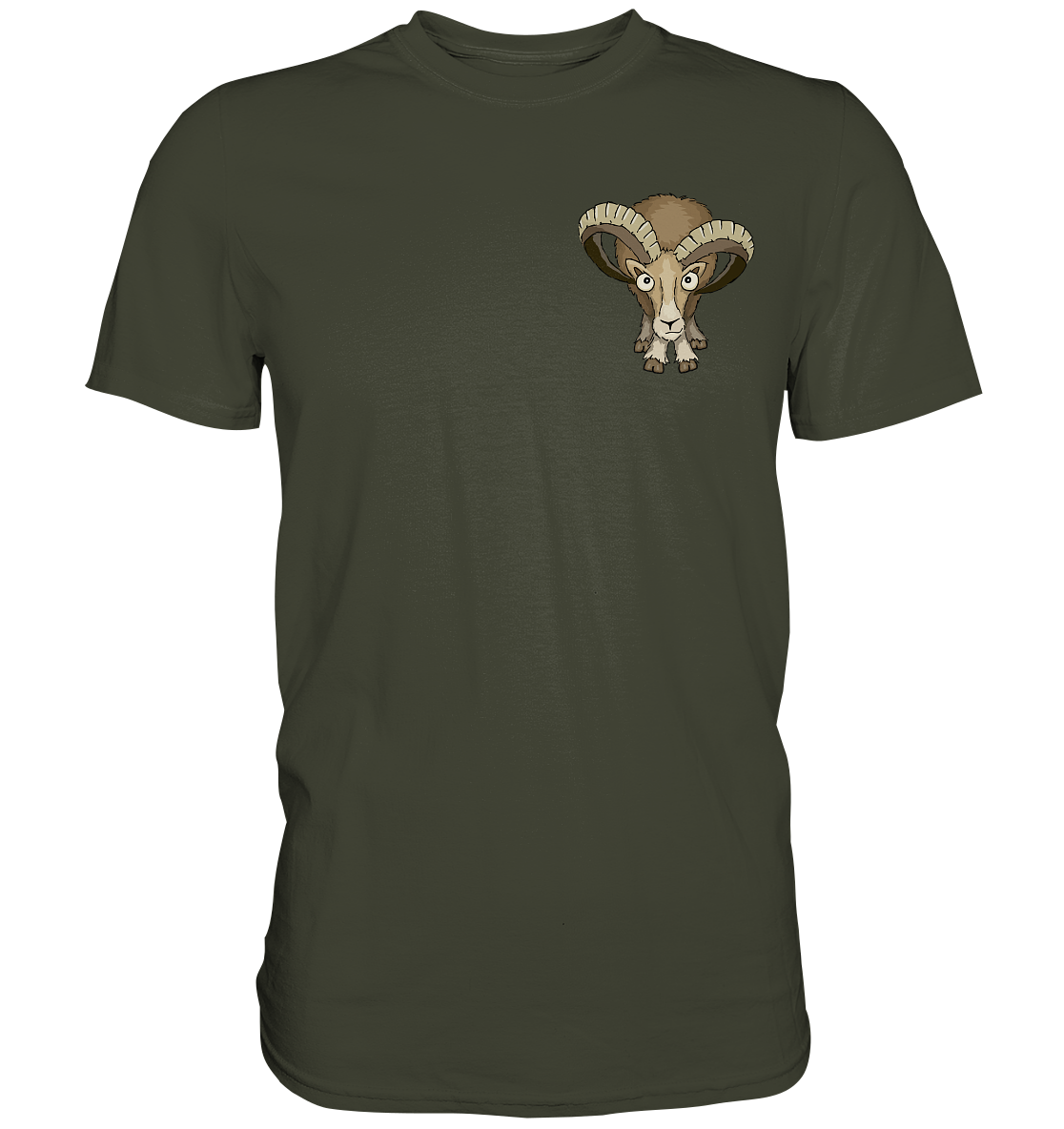 Bockiges Mufflon Widder Schafbock - Premium Shirt