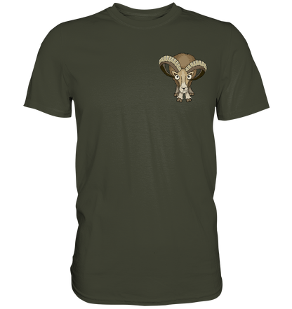 Bockiges Mufflon Widder Schafbock - Premium Shirt