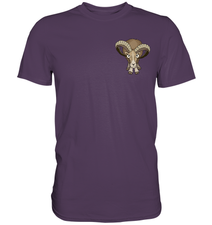 Bockiges Mufflon Widder Schafbock - Premium Shirt