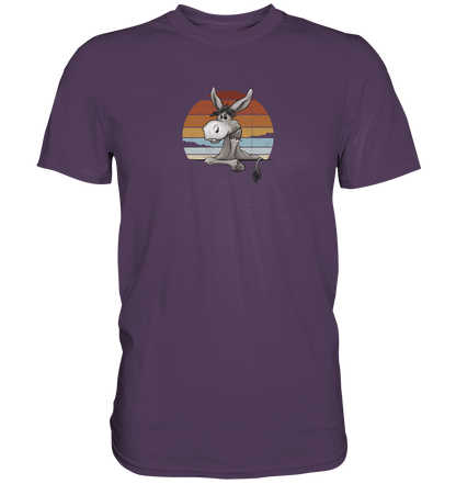 Lässiges Maultier Retro Esel - Premium Shirt