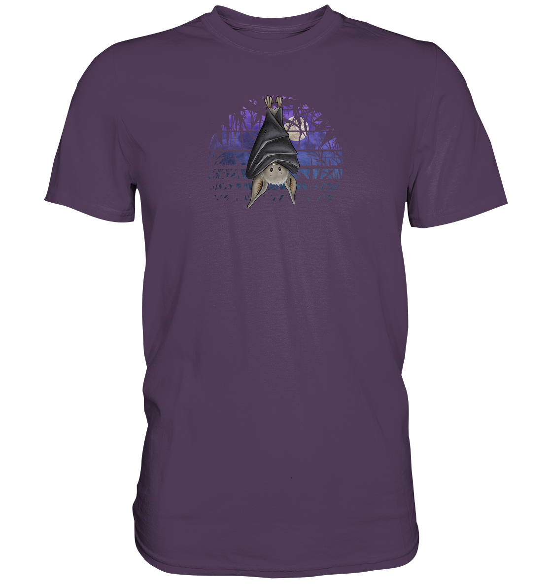 Fledermaus in blauer Nacht - Premium Shirt