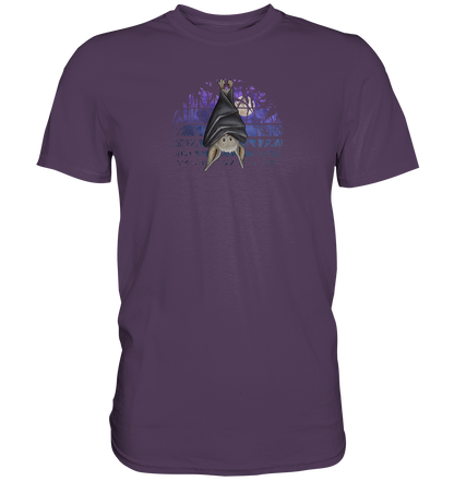 Fledermaus in blauer Nacht - Premium Shirt