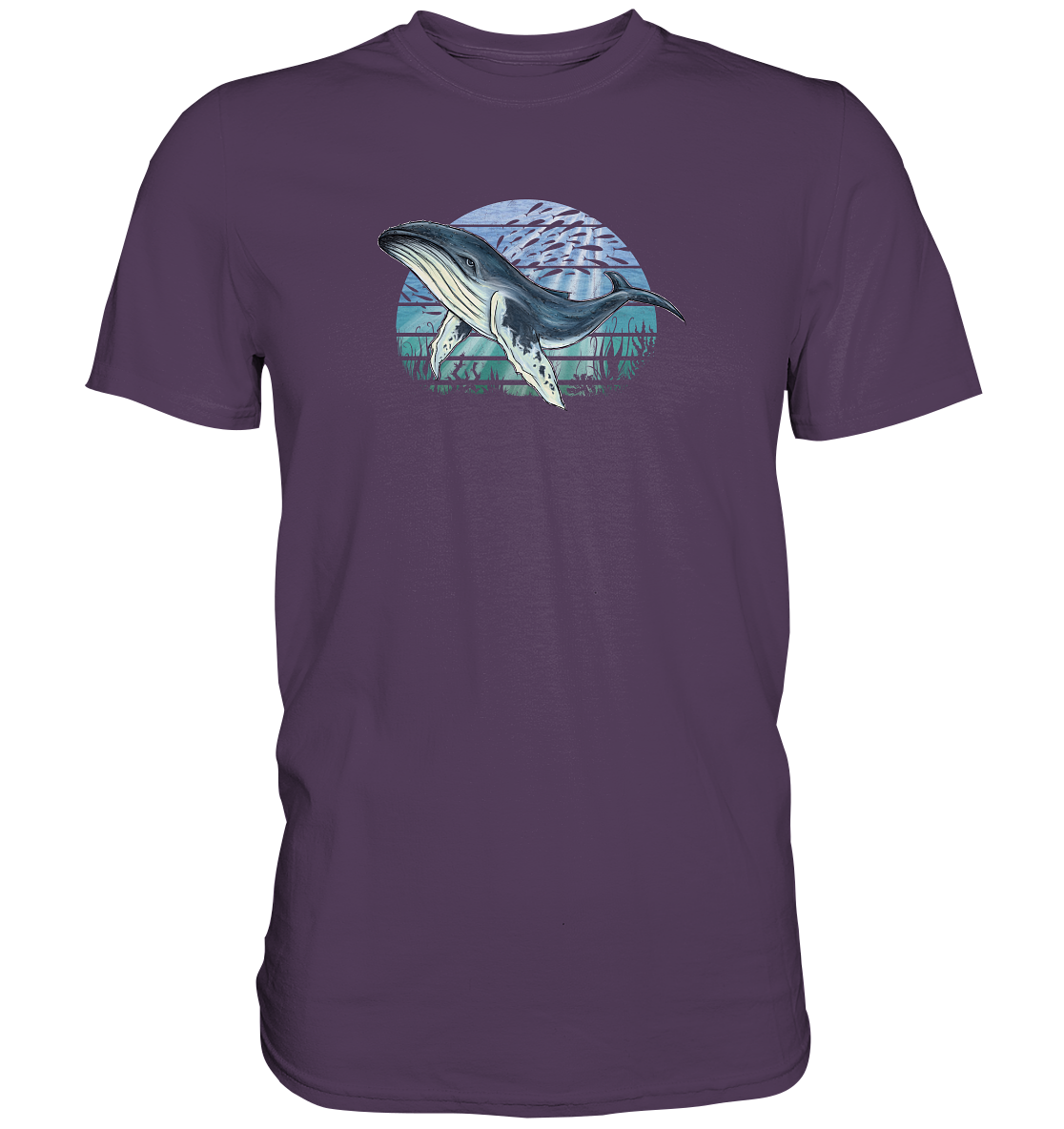 Retro Unterwasser Buckelwal - Premium Shirt