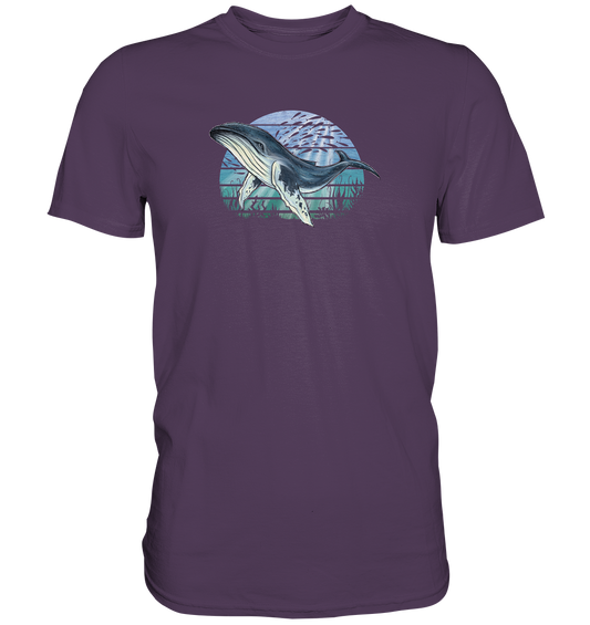 Retro Unterwasser Buckelwal - Premium Shirt