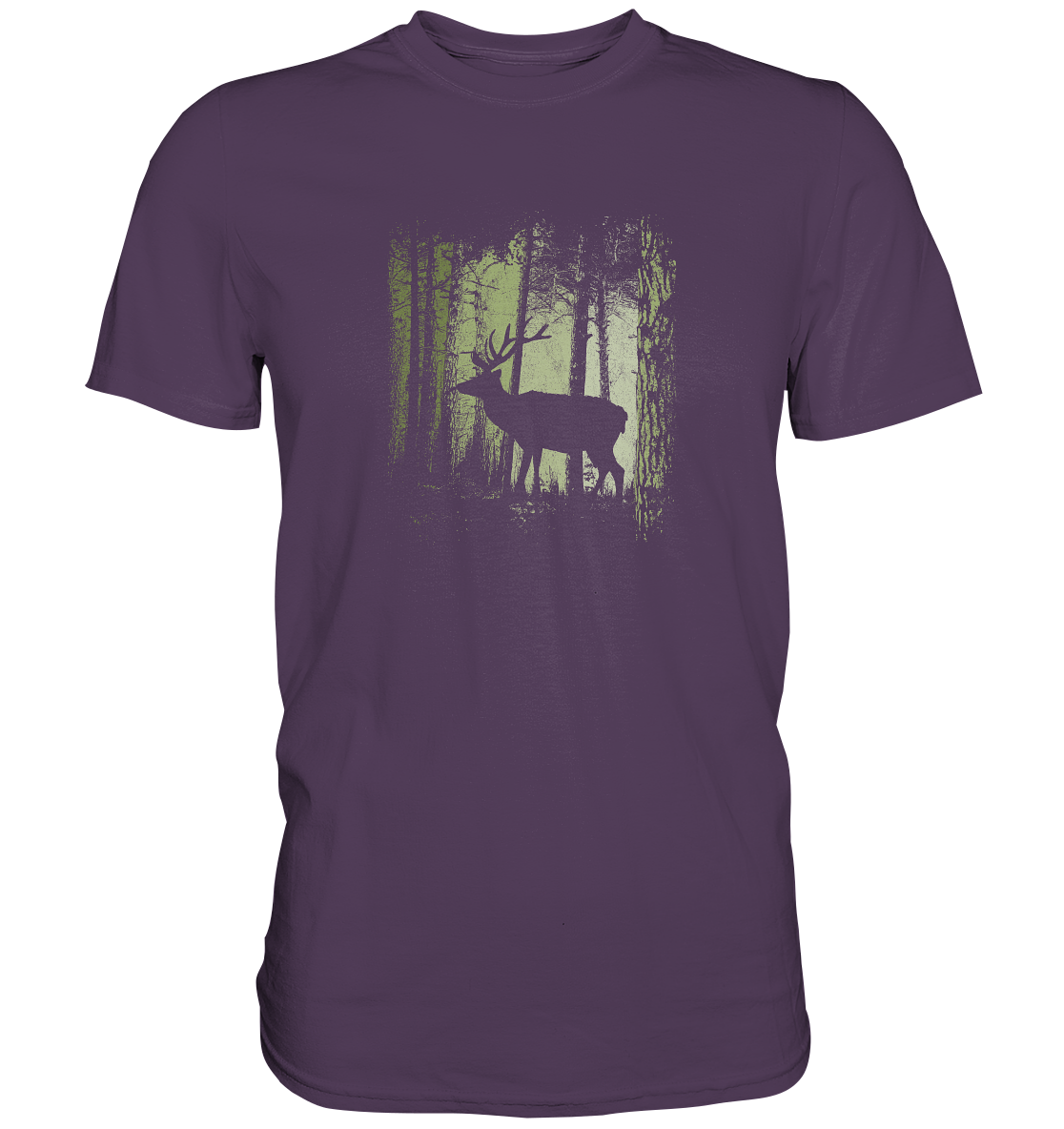 Hirsch im Zwielicht Wald - Premium Shirt