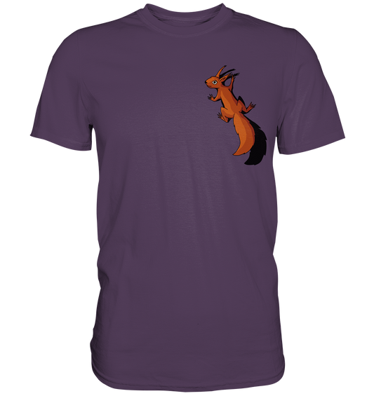 Süßes Eichhörnchen klettert - Premium Shirt