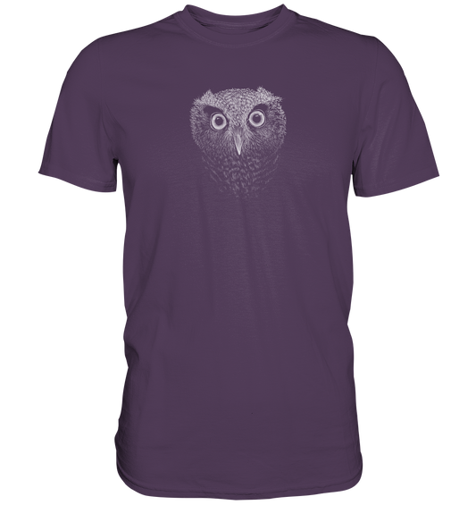 Eule Kritzelkunst Illustration - Premium Shirt