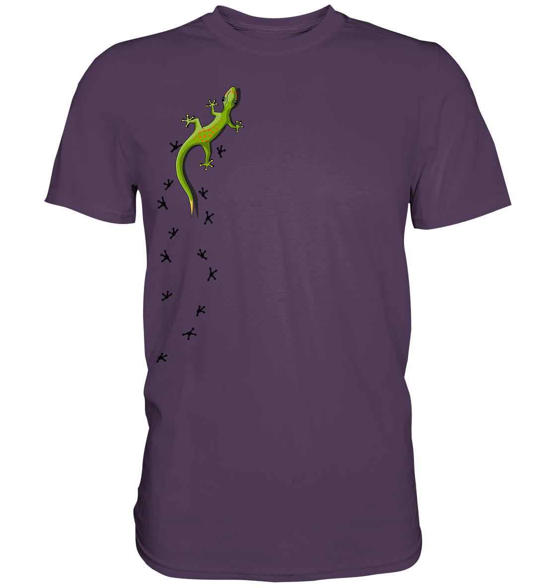 Kletternder Gecko mit Spuren - Premium Shirt