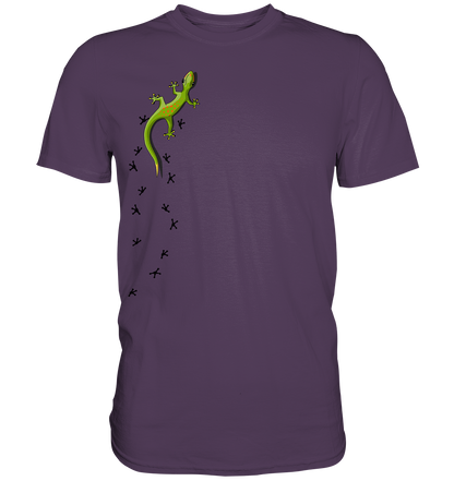 Kletternder Gecko mit Spuren - Premium Shirt