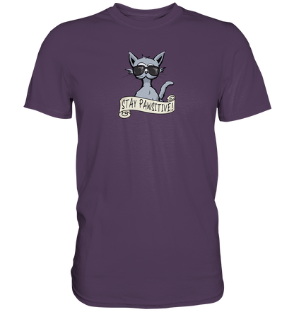 Stay Pawsitive Bleib lässig Hipster Katze - Premium Shirt