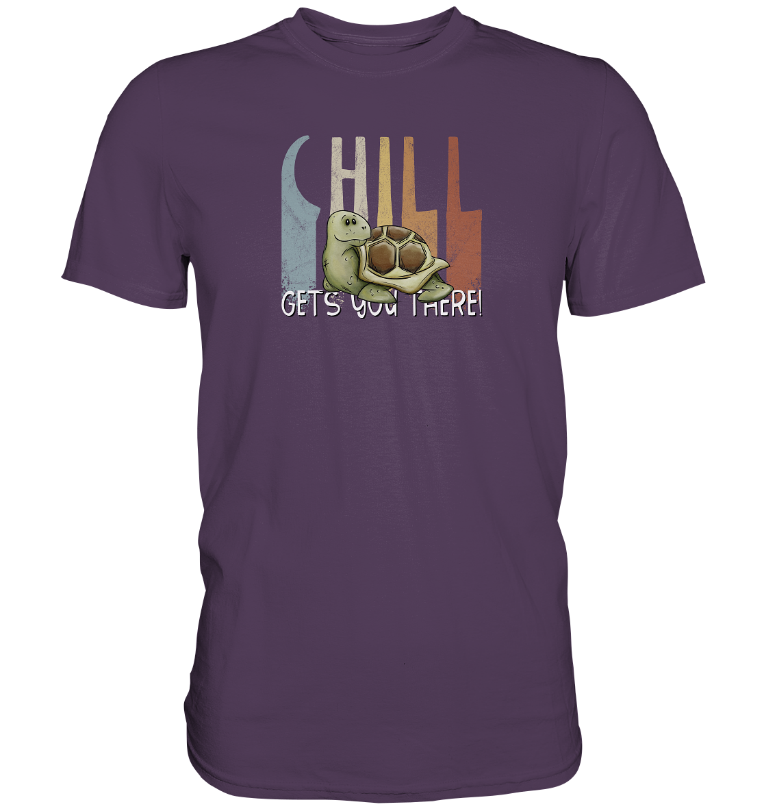 Gechillt gemütliche Schildkröte - Premium Shirt
