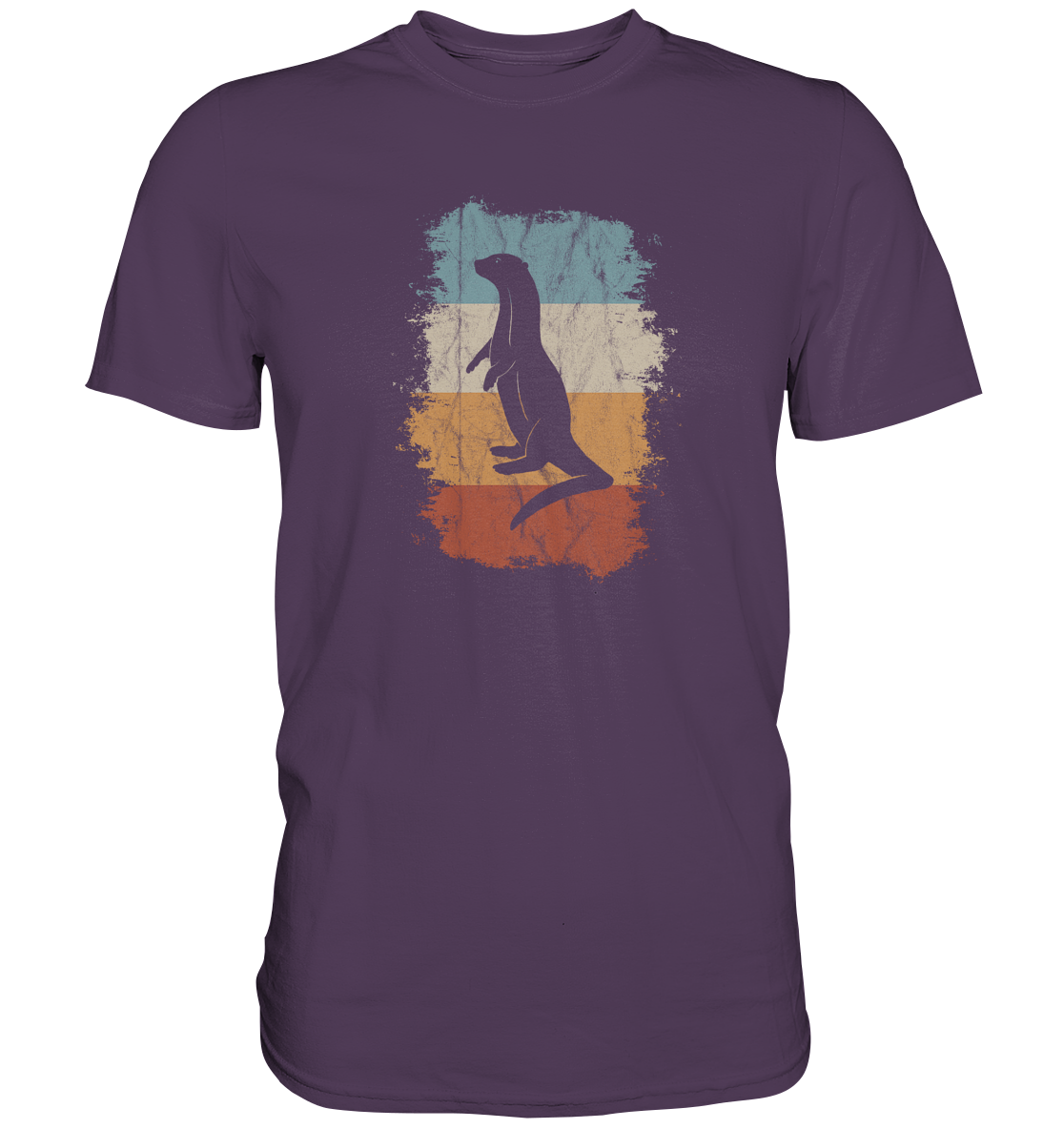 Retro Otter Fischotter Silhouette - Premium Shirt