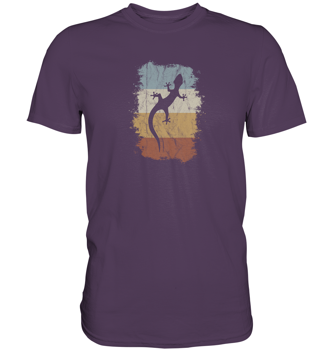 Retro Gecko Salamander Silhouette - Premium Shirt