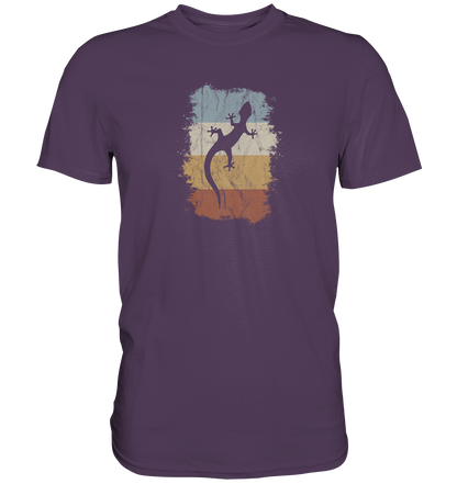 Retro Gecko Salamander Silhouette - Premium Shirt
