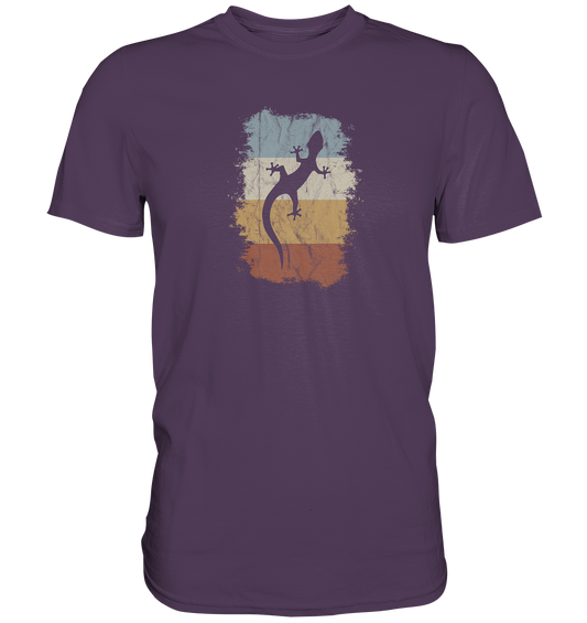 Retro Gecko Salamander Silhouette - Premium Shirt