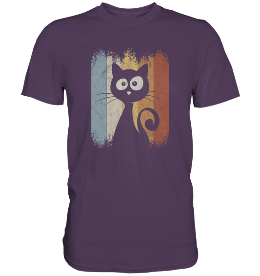 Retro Katze Silhouette - Premium Shirt