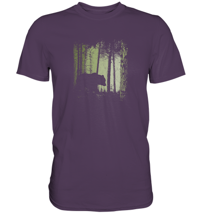 Braunbär im Zwielicht Wald - Premium Shirt