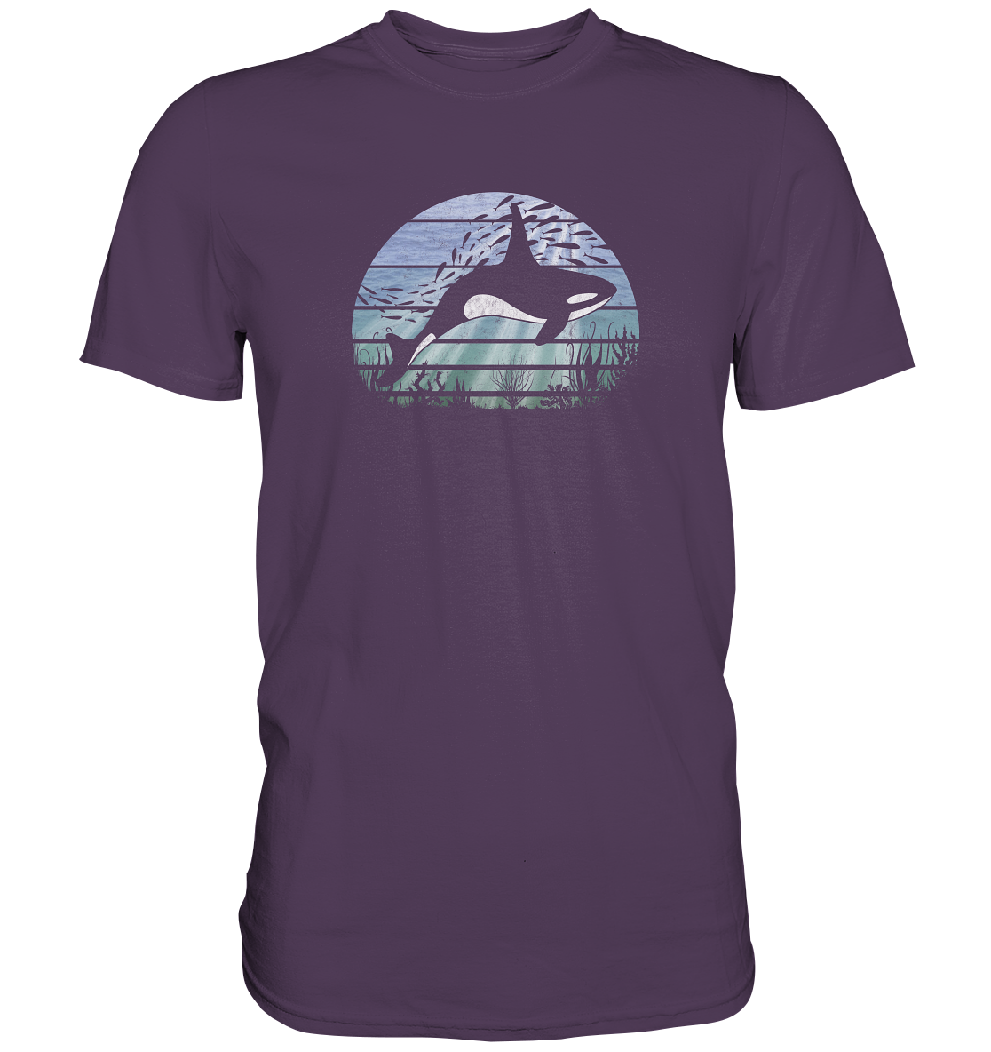 Retro Tiefsee Schwertwal Orca - Premium Shirt