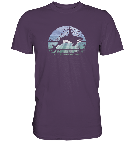 Retro Tiefsee Schwertwal Orca - Premium Shirt