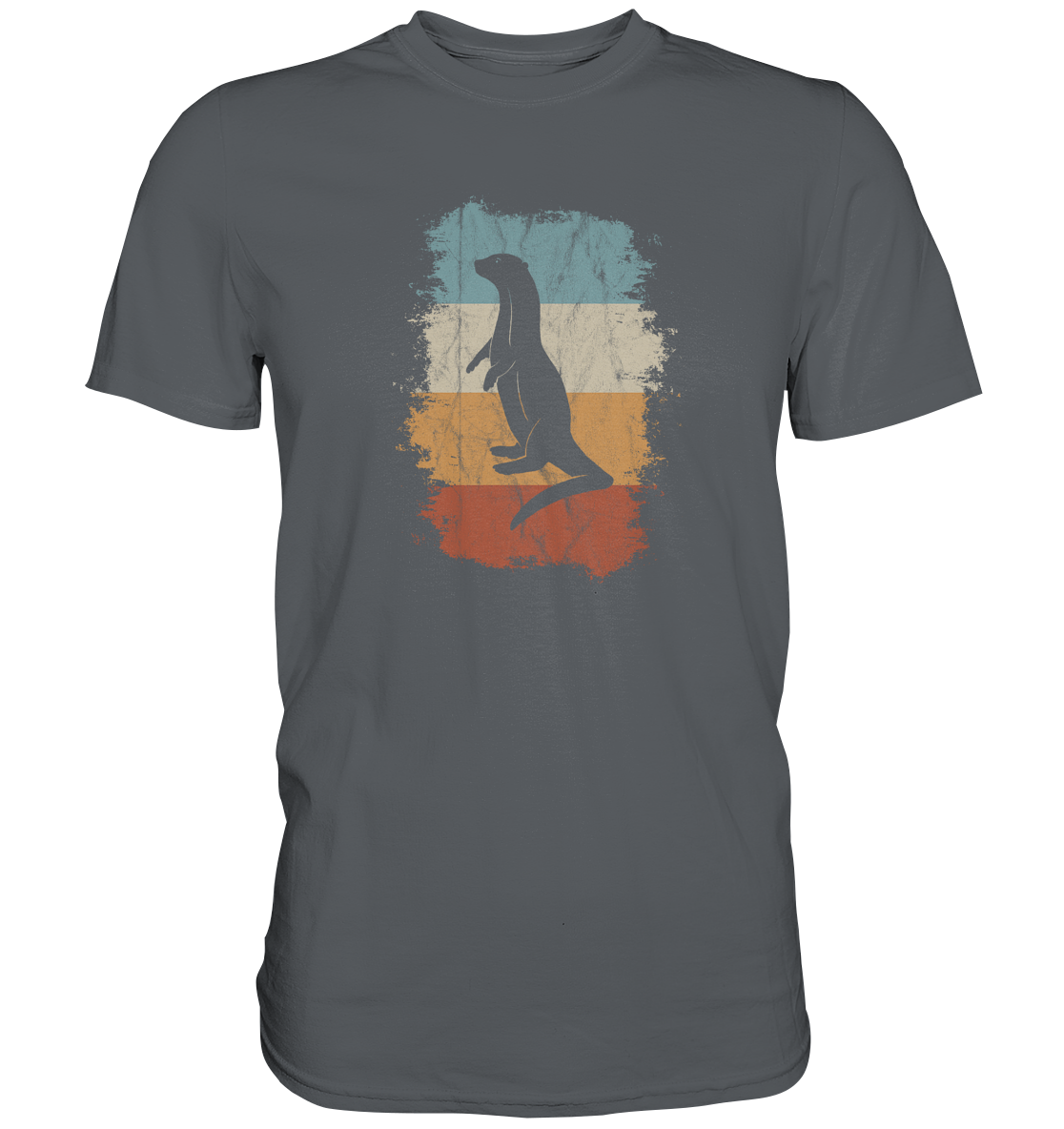 Retro Otter Fischotter Silhouette - Premium Shirt