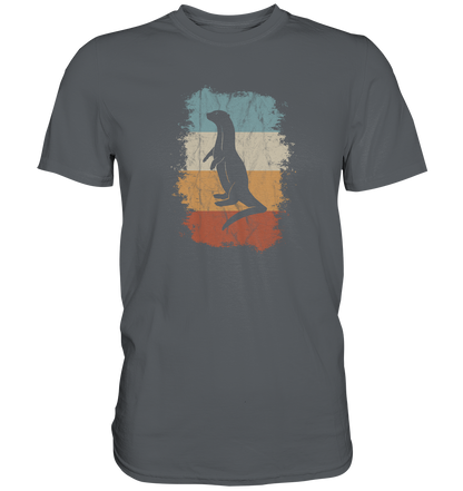 Retro Otter Fischotter Silhouette - Premium Shirt