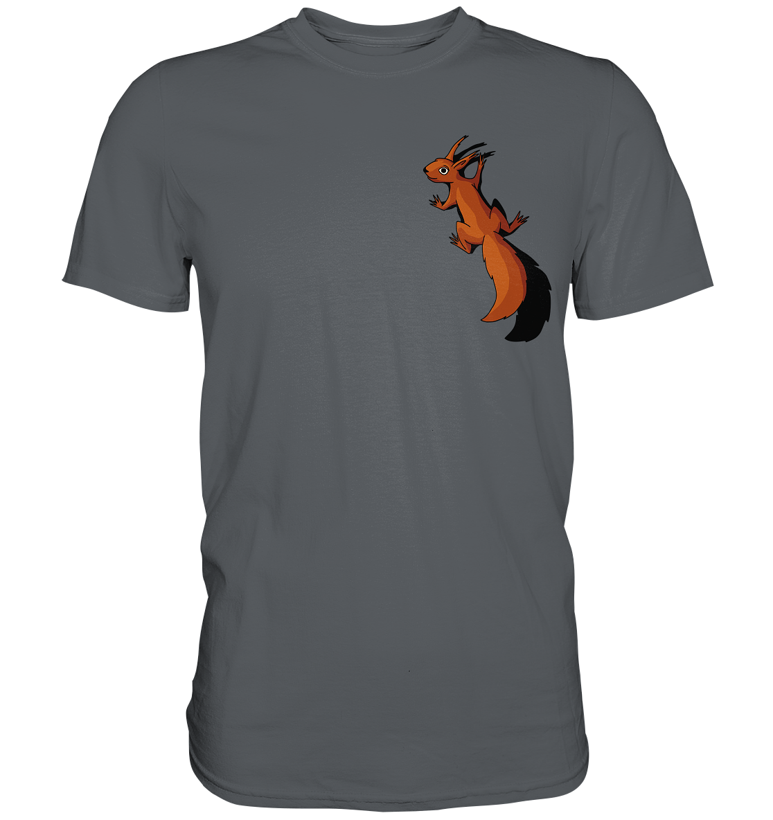 Süßes Eichhörnchen klettert - Premium Shirt