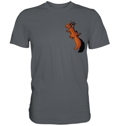 Süßes Eichhörnchen klettert - Premium Shirt