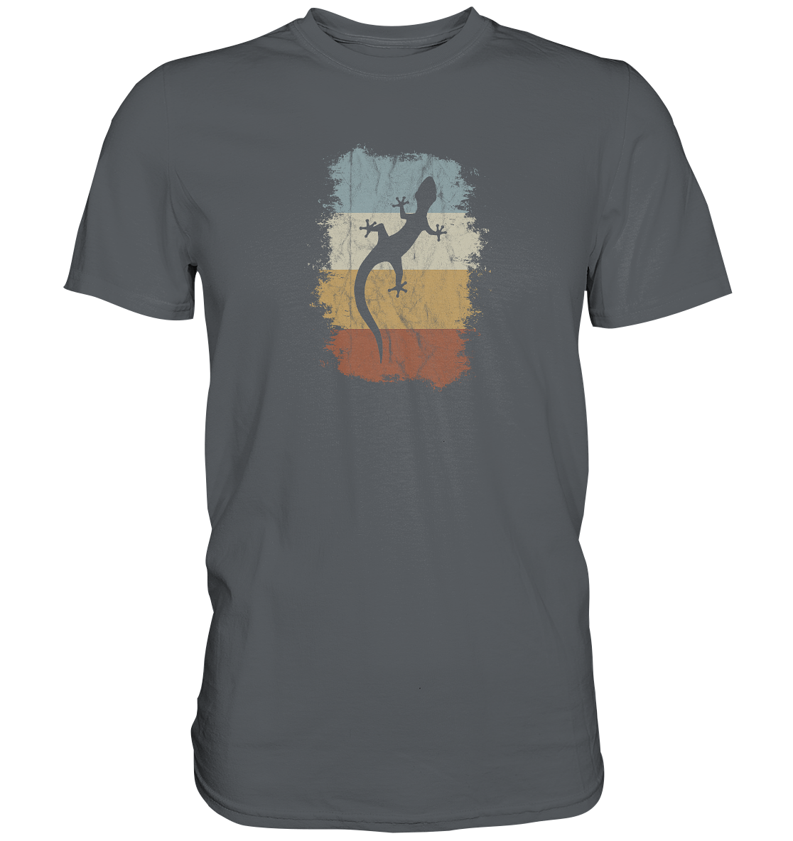 Retro Gecko Salamander Silhouette - Premium Shirt