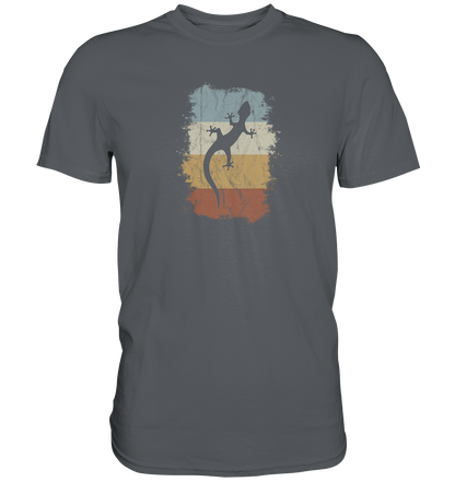 Retro Gecko Salamander Silhouette - Premium Shirt