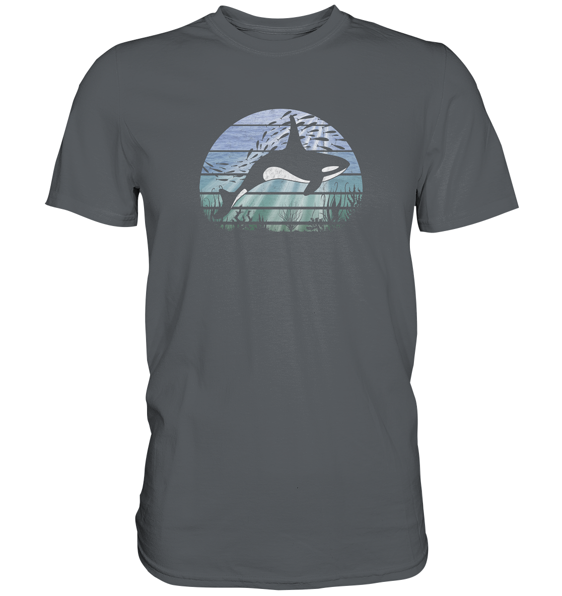 Retro Tiefsee Schwertwal Orca - Premium Shirt