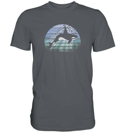 Retro Tiefsee Schwertwal Orca - Premium Shirt