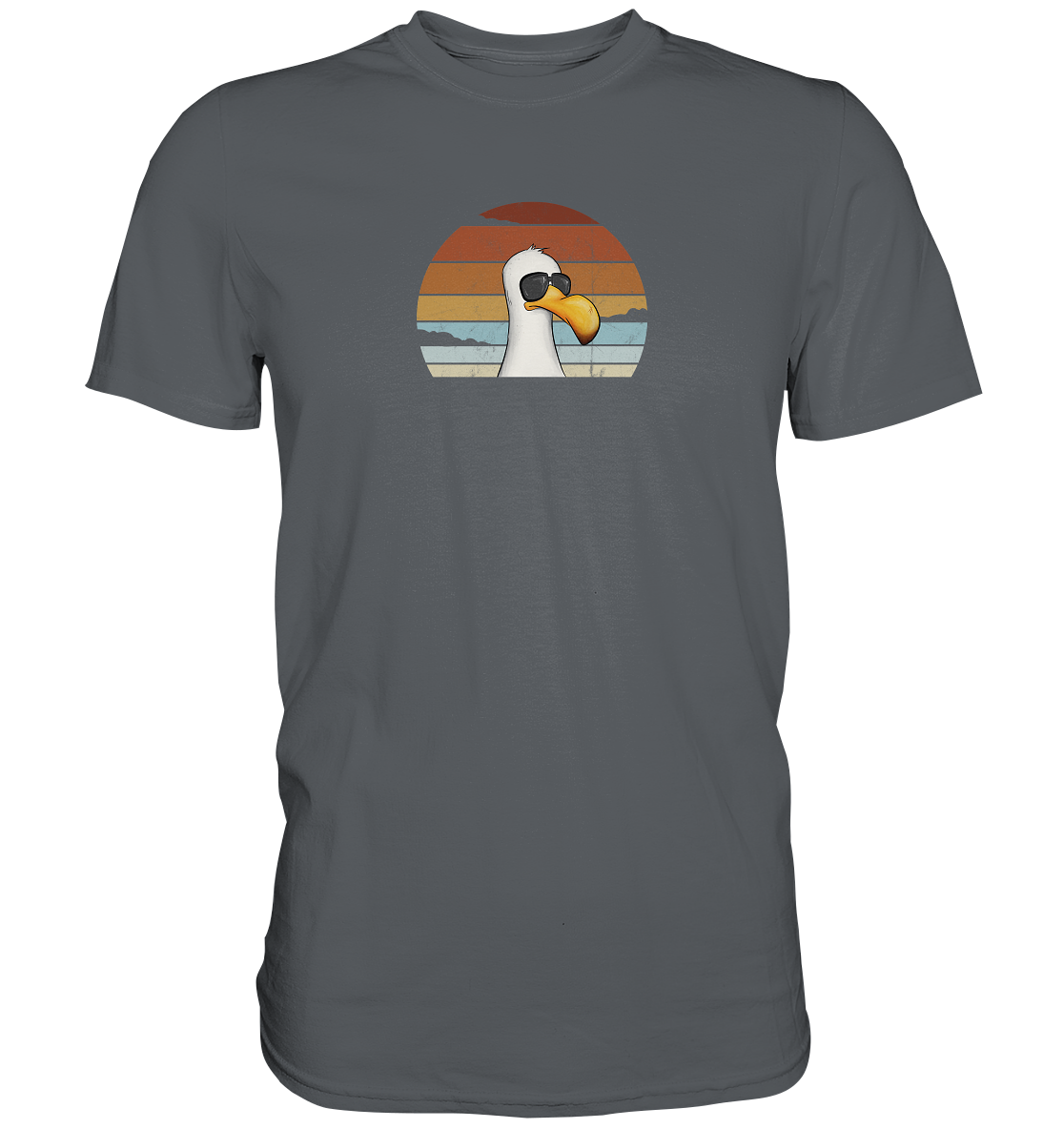 Cool lässige Retro Möwe - Premium Shirt
