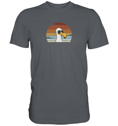 Cool lässige Retro Möwe - Premium Shirt