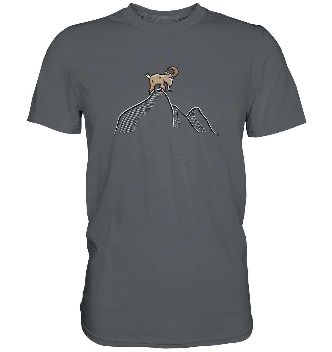Ziegenbock in den Bergen - Premium Shirt